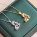 Sweet Zircon Heart Pendant Necklaces For Women Ladies Stainless Steel Neck Chain Jewelry Female Accessories_ipsvogv.com