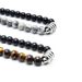 Men's Jewelry Stainless Steel Tiger Eye Map Stone Necklace Men's Titanium Steel Two Color Trendy Jewelry Pendant_ipsvogv.com