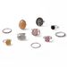 Instagram Beauty Avatar Gold Coin Ring Oval Black Jelly 10 Piece Set_ipsvogv.com