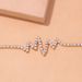 Simple All-match Electrocardiogram Lightning Anklet Personalized Couple Heart Rate Anklet Diamond Jewelry_ipsvogv.com