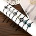 2Pcs Romantic Couple Butterfly Sun Moon Lovers Charm Adjustable Glow In The Dark Woven Bracelet_ipsvogv.com