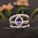 fashionable And Simple Jewelry With Diamond Inlay, Stackable Three Piece Set For Women's Engagement Ring_ipsvogv.com