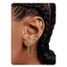 Women’s Jewelry Set Fashion High Grade Chain Tassel Brass Real Gold Electroplated Earrings Colored Zircon Earrings For Women_ipsvogv.com