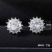 Cao Shi's new Earrings Fashion sweet flower Zircon Earrings women's simple Copper Plated Platinum Earrings combination_ipsvogv.com