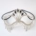 Tassel rhinestone mask for women, high end fashion, full diamond feather mask, masquerade accessories_ipsvogv.com