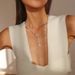 N9762 stylish minimalist with geometric Y-shaped full diamond necklace, personalized and creative new necklace_ipsvogv.com