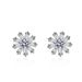 Crystal Sunflower Round Mosonite Earrings Women, Brilliant Korean style Earrings, Fashionable and Personalized_ipsvogv.com