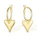 Unisex Hot Sales Real Gold Brass Electroplating Ins Style Personality Peach Heart Earrings Fashionable And Simple High End Earrings_ipsvogv.com
