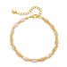 Copper plated K real gold shell beads irregular creative bracelet niche temperament women's design sense hand jewelry_ipsvogv.com