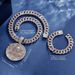 Rhinestone Letter Self Made Pendant 15MM Bubble Cuban Chain Necklace Hip Hop Trendy Men's Style_ipsvogv.com