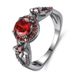 Retro Style Black Gold Flower Geometric Ring Ring New Women's Popular Flower Copper Ring_ipsvogv.com