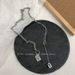 Titanium Steel Colorless Letter Square Necklace Women's Trendy Instagram Hip Hop Cool Wind Chain 2021 New Accessories_ipsvogv.com