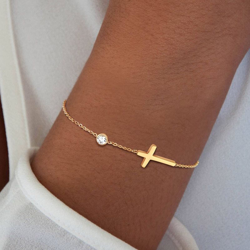 Small And Niche Cross Crystal Anklet Women's Alloy Summer 2023 New Design Trend_ipsvogv.com
