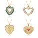 New Simple Hollow Love Clavicle Chain Peach Heart Necklace Female Copper Plated Real Gold Zircon Necklace_ipsvogv.com
