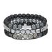Hot Selling Stone Bracelet Black Gallstone Cross UFO Retro Bracelet Map Stone Elastic Bracelet Combination Men_ipsvogv.com