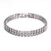 Full Bracelet Unisex Hip Hop Double Row Silver Micro Paved Rhinestone Bangle_ipsvogv.com