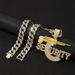 Cuban Chain Sniper Rifle Necklace Hot Selling 3D Diamond Studded Letters SEURITY Gun Pendant_ipsvogv.com