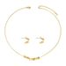 Minimalist Japanese and Korean style earring set, niche bamboo knot personalized design earrings necklace women's_ipsvogv.com
