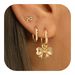 Women’s Jewelry Set Fashion Hot Sales Real Gold Brass Electroplating Smooth Simple Bow Pendant Ladies Cute Earrings Set_ipsvogv.com