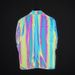 Men's Clothing colorful reflective lapel jacket nightclub trend colorful luminous windbreaker outdoor leisure workwear jacket_ipsvogv.com