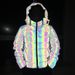 Men's Clothing New winter thick warm reflective cotton coat fashion luminous coat men and women large size cotton coat_ipsvogv.com