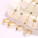 Women’s Jewelry Set Fashion New Product Niche Design Colorful Love Back Bracelet Girls Ring Bracelet Integrated Stainless Steel Gold Plated Bracelet_ipsvogv.com