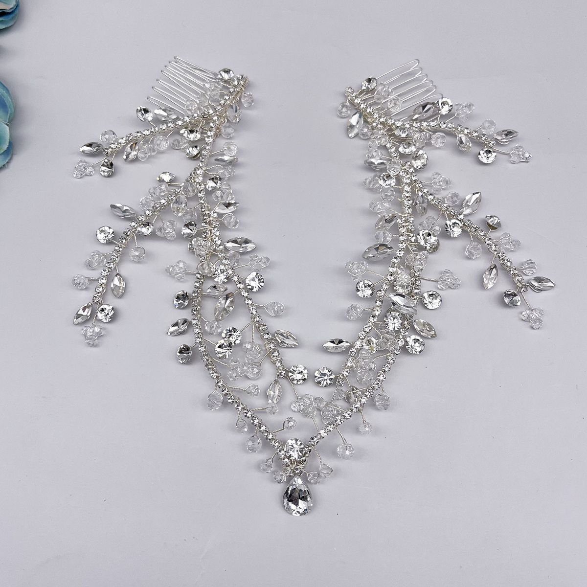 Women's Jewelry Crystal Rhinestone Headband Handmade Floral Hair Accessory For Weddings Parties And Special Occasions_ipsvogv.com