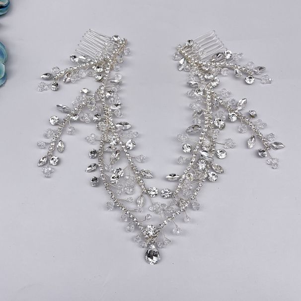 Women's Jewelry Crystal Rhinestone Headband Handmade Floral Hair Accessory For Weddings Parties And Special Occasions_ipsvogv.com