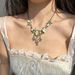 Summer Green Field~Enamel Necklace 2024 New Hot Spring And Summer Pastoral Garden Flower Flower Design Necklace For Women_ipsvogv.com