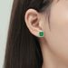 Sterling Silver Earrings For Women Popular Jewelry Simulation Emerald Earrings Luxurious Inlaid Full Diamond Earrings_ipsvogv.com