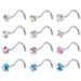 Women's Jewelry Stainless Steel Zircon Nose Nails Star Shaped Right Angle Titanium Steel Nose Jewelry Set Piercing Jewelry_ipsvogv.com