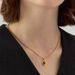 Women's Jewelry Autumn And Winter Maillard Style Tiger Eye Stone Pendant Necklace High End Design Fashionable All Match Stacking Sweater Chain_ipsvogv.com