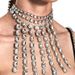 jewelry rhinestone multi-layer tassel necklace exaggerated long alternative diamond neck chain female choker_ipsvogv.com
