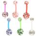 Human body piercing acrylic sequined navel ring navel nail ear studs soft Rod_ipsvogv.com