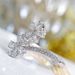 Cao Shi Fashion Women Celebrity Fairy Style Flower Water Drop Pear Shape Zircon Open Ring Female_ipsvogv.com