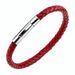 Men's Jewelry Fashion Simple Stainless Steel Buckle Bracelet Cowhide Braided Wave Checkered Personality Bracelet_ipsvogv.com