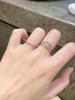 Castle Fireworks Mosang Stone Ring, Crown, White Rose, Two Color Gold, Multi Wear, Layered, Female_ipsvogv.com