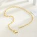 Hot Selling Fashion, Simple And Versatile Smooth Love Pendant Brass Real Gold Electroplating OT Buckle Necklace_ipsvogv.com