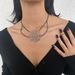 N9398 Halloween Personalized Funny Fashion Alloy Necklace Spider Web Gothic Fun Neckchain_ipsvogv.com