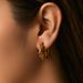 Color preserving retro earrings, geometric lines wrapped design, twisted personality earrings for women, copper plated with K real gold_ipsvogv.com