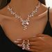Alloy Rhinestone Necklace Earrings Bride Wedding Accessories Banquet Women Multiple Styles_ipsvogv.com
