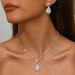 Women’s Jewelry Set Fashion Zircon Drop Necklace Earrings Set Accessories Suitable For Ladies' Daily Party Dinner_ipsvogv.com