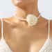 N11221 French Elegant Camellia Pearl Necklace Fashionable Colorful Rose Earrings Bracelet for Women_ipsvogv.com