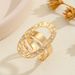 New Fashion INS Geometric Hollow Oval Hammered Texture Ring Niche High-end Sense Light Luxury Jewelry_ipsvogv.com