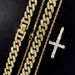 Full Diamond Cross Hip-Hop Necklace Unisex Clavicle Ins Style Cuban Chain High Rap Street Zircon Pendant_ipsvogv.com