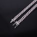 Men’s Jewelry Set Fashion Hot Selling 8mm Three Diamond Pink And White Integrated Buckle Necklace Trendy Men's Personality Hip Hop Diamond Cuban Chain_ipsvogv.com