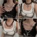 Multi Layer Pearl Necklace For Women, Niche Punk Style, Cross Clavicle Chain, Fashion, Versatile Necklace Accessories_ipsvogv.com