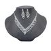 LACE LUXE 602 - Diamond Lace Jewelry Set (Bridal Necklace & Earrings, Fashion Wedding Accessories)_ipsvogv.com