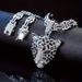 Zinc Alloy Oil Drip Point Drill Leopard Head Personality Street Fashion Men And Women High-end Cuban Chain Pendant_ipsvogv.com