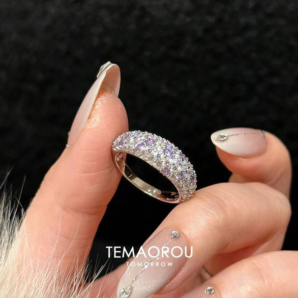 Zircon Manor "Sweet Potato Starry Purple Sky Ring With Delicate Luxurious Aura, Exuding A Sense Of Luxury And "Sweet Aura,_ipsvogv.com
